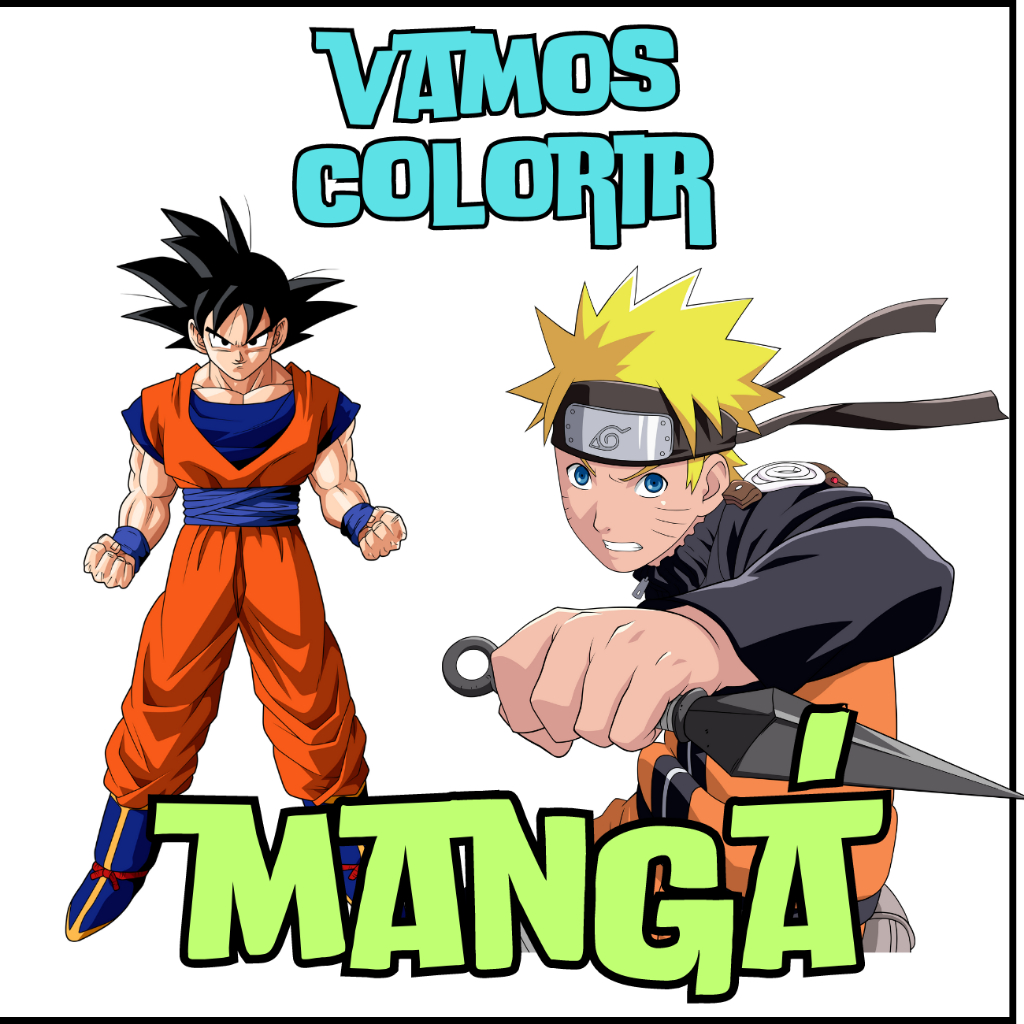 Kit 200 Desenhos Para Colorir e Pintar MANGÁ FOLHA SOLTA