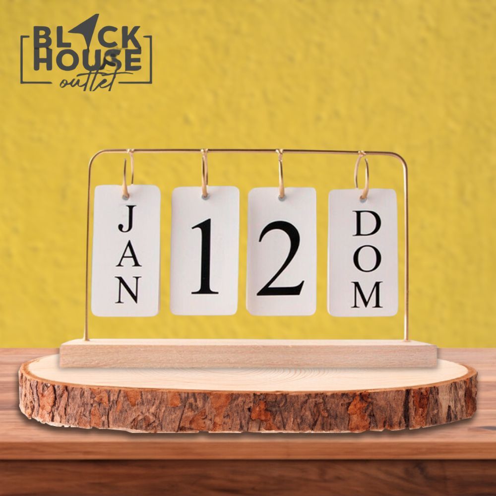 Calendário de Mesa Decorativo Permanente para Escritório Home Office em Oferta na Shopee