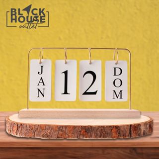 Calendário de Mesa Decorativo Permanente para Escritório Home Office em Oferta na Shopee