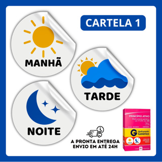 Kit 100 Adesivos Leitura Remédio Idoso Receituário Manhã Tarde Noite Adesivos Leitura Receituário em Oferta na Shopee