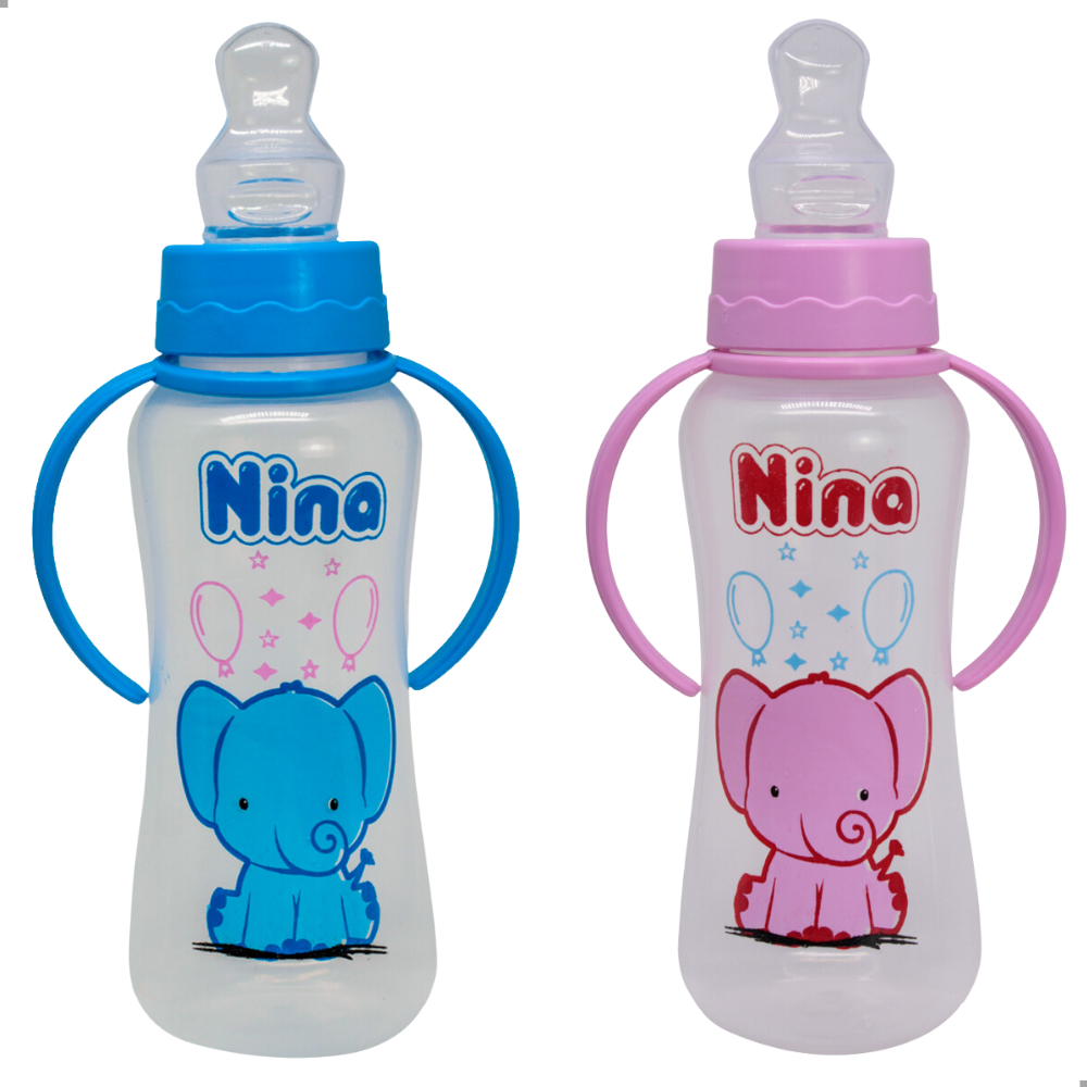 Mamadeira Com Alça Bico Anatômico Menino Menina 240ml Kids Nina Baby em Oferta na Shopee