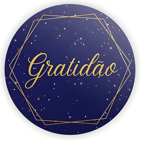 Painel Festa Infantil Redondo Gratidão letras Douradas, Fundo Azul Royal + Arco, Suporte incluso. Fazemos personalizado com qualquer tema. Confeccionado em Lona fosca, impressão de alta resolução. cenário Circular p/ Decoração