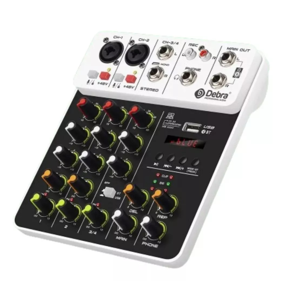 Mesa Som Mixer Interface De Áudio Usb Bluetooth 5.0 Phantom