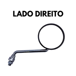 Mini Espelho Retrovisor GVS Lado Direito Xt 225 / Xtz 125 Haste Cromada No Modelo Original - Rosca Honda