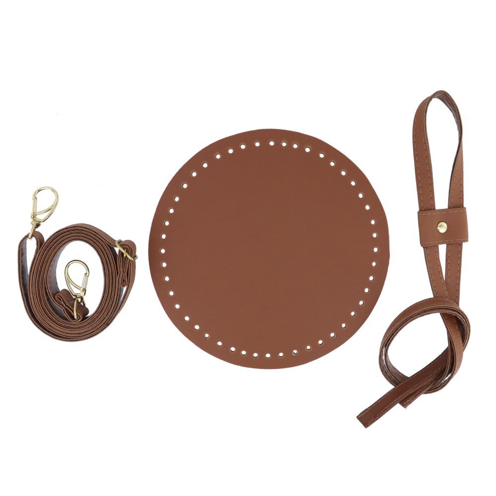 Kit Fundo 18/18 + Alça + Estrangulador Ideal para bolsas em crochê,artesanatos