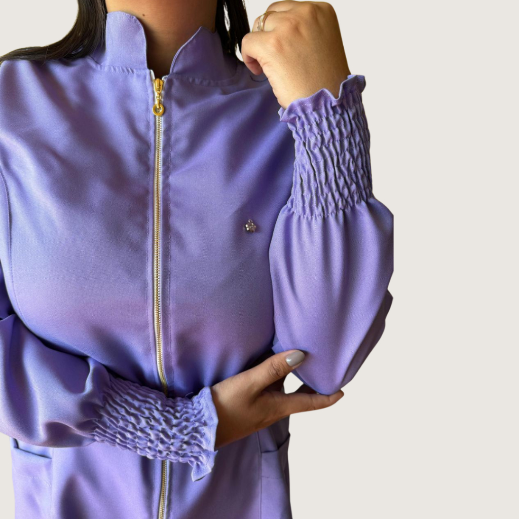 Jaleco Oxford Punho Elastex em Oferta na Shopee