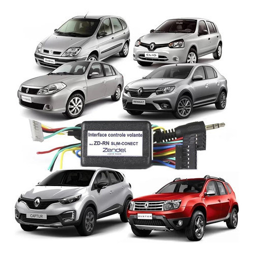 Interface Comando De Som Volante Linha Rn Renault Sandero Logan Duster Kwid Clio Megane Zendel
