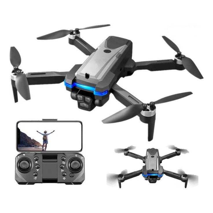 Drone S8s Pro Max Motor Brushless Câmera Hd 4k 2 Baterias Viagem ao ar livre Aventura Acampamento Fotografia aérea