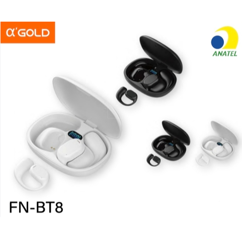 Fone De Ouvido Sem Fio bluetooth Ósseo A’GOLD FN-BT8 - detalhe