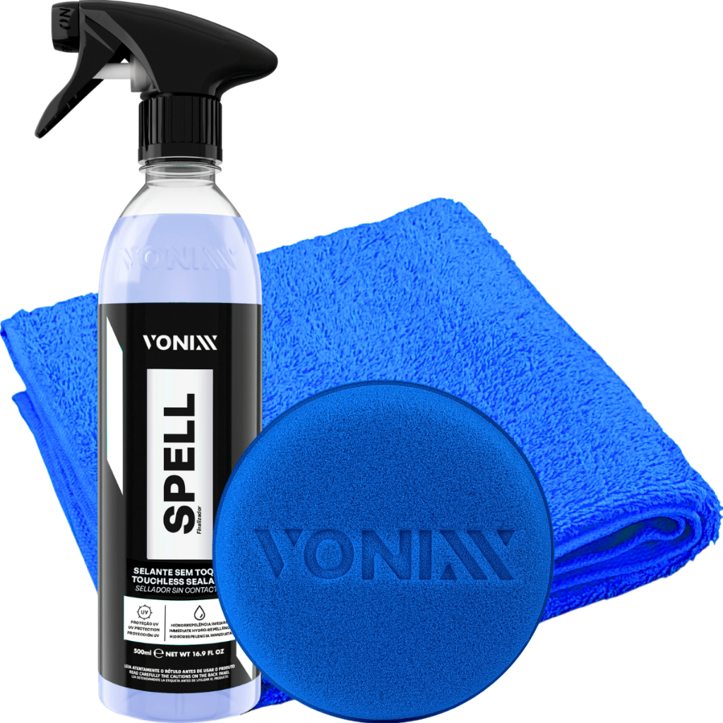Spell Glass Coating Selante sem Toque Vonixx 500ml + Aplicador de Espuma + Pano 40x40cm