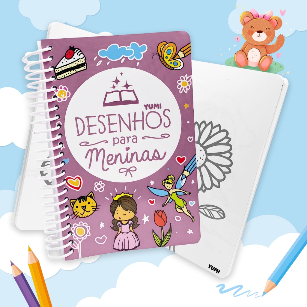 Livro Infantil 365 Desenhos Para Meninas Livro De Pintura Desenhos Para Colorir Rosa