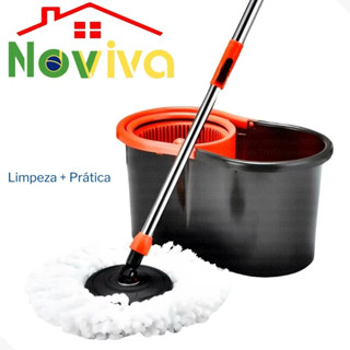 Noviva Mop de desidratação automático, Mop giratório de 360 graus, com Bucket Mop