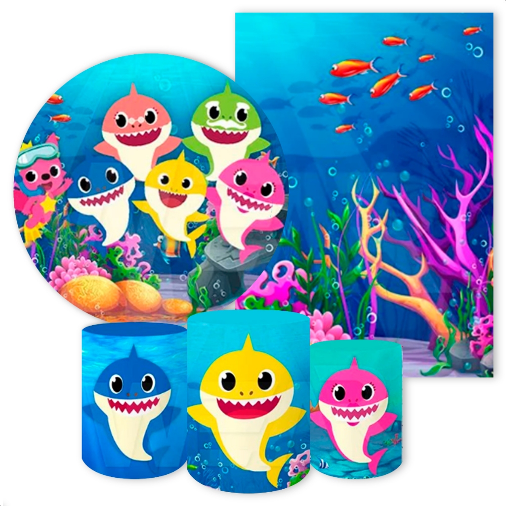 Kit 5 peças  Capa Painel + Capa Retangular + Trio Cilindros para Festa Temas Diversos em Oferta na Shopee