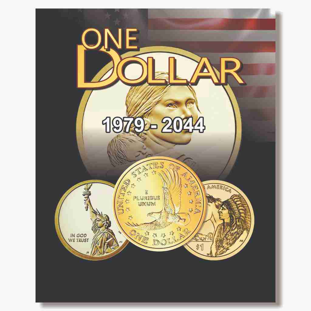 Álbum Para Moedas Americanas Eua 1 Dollar 1979 A 2044 - Organizer