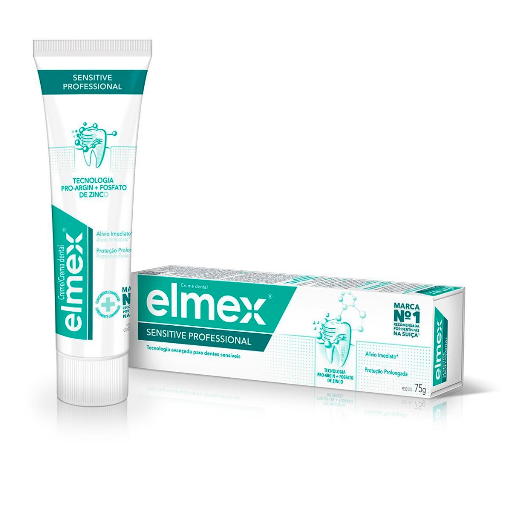 kit 03 unidades Elmex Creme Dental Sensitive Professional 75g cada