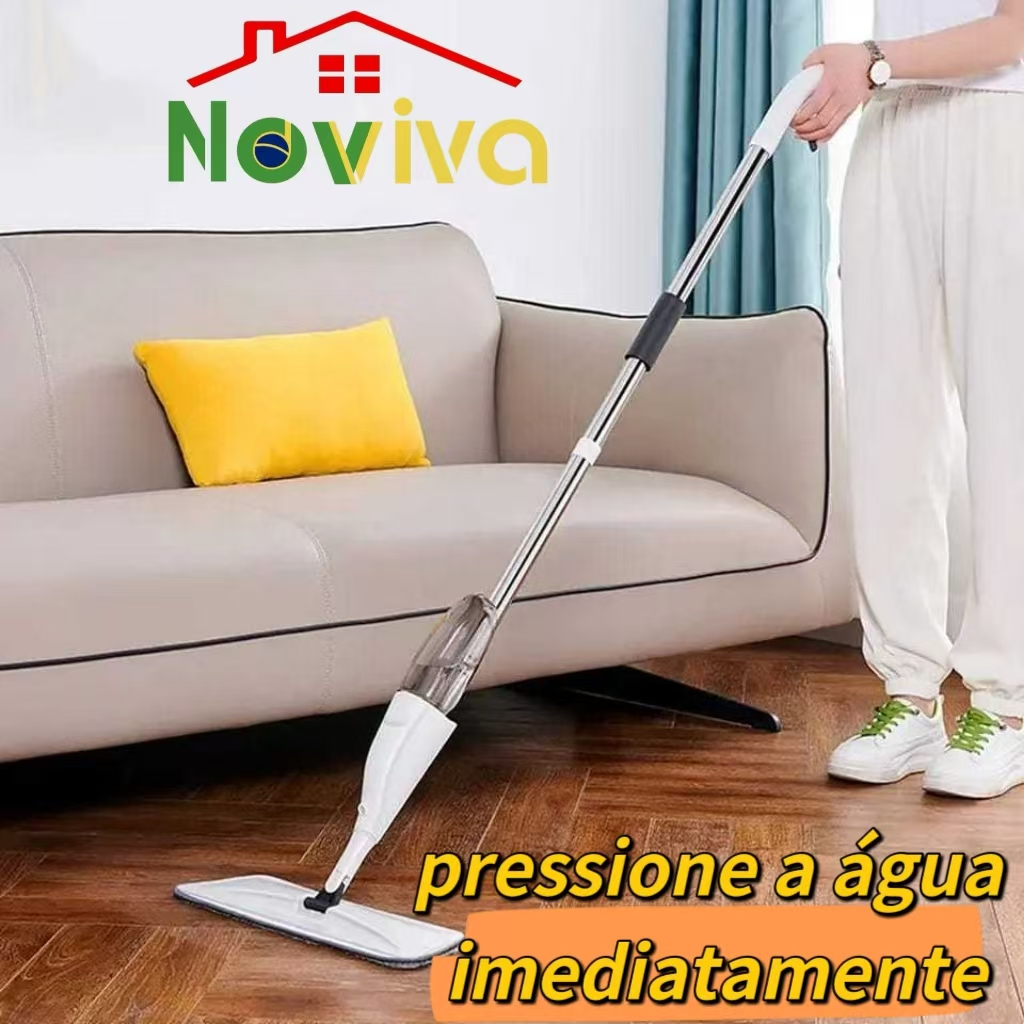 Spray Mop 3/2/1Refil Kit - Flash Rodo Esfregão: Horizontal Rotativo 360° Dobrável Mágico Mop - Noviva em Oferta na Shopee