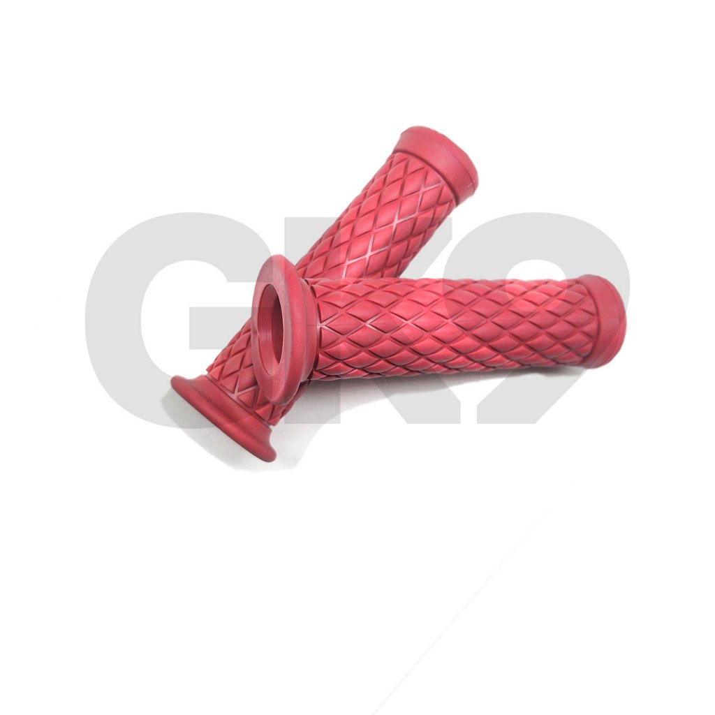 Manopla Gk9 Vintage Custom Moto Vermelho 22mm