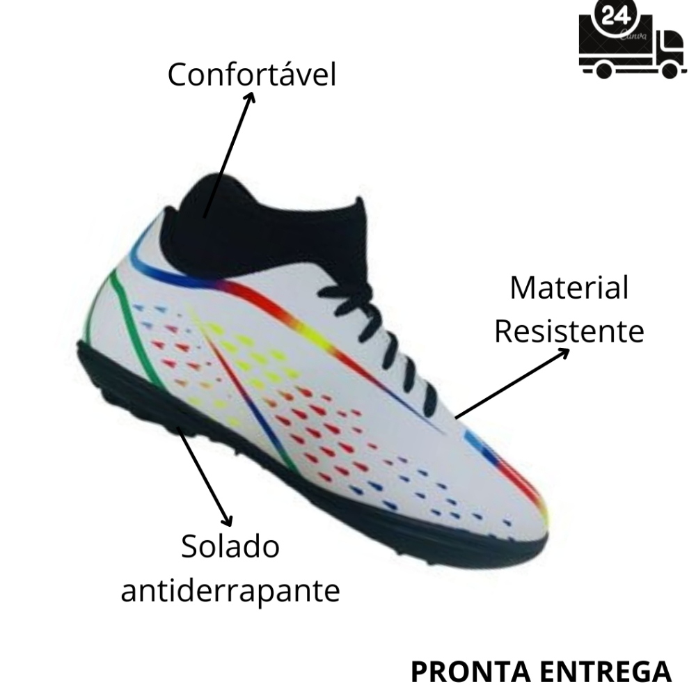 Chuteira Society Botinha Grama Sintética