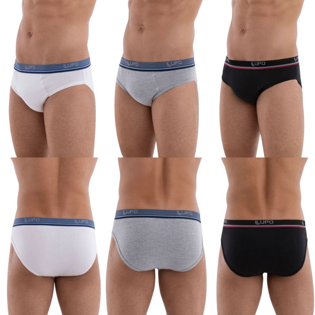 Cueca Slip Lupo 524-002 Algodão Cós Elástico Suave Ajuste Perfeito