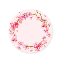 Produto Painel Redondo Sublimado Decoração Veste Fácil c/ Elástico Tema Flores