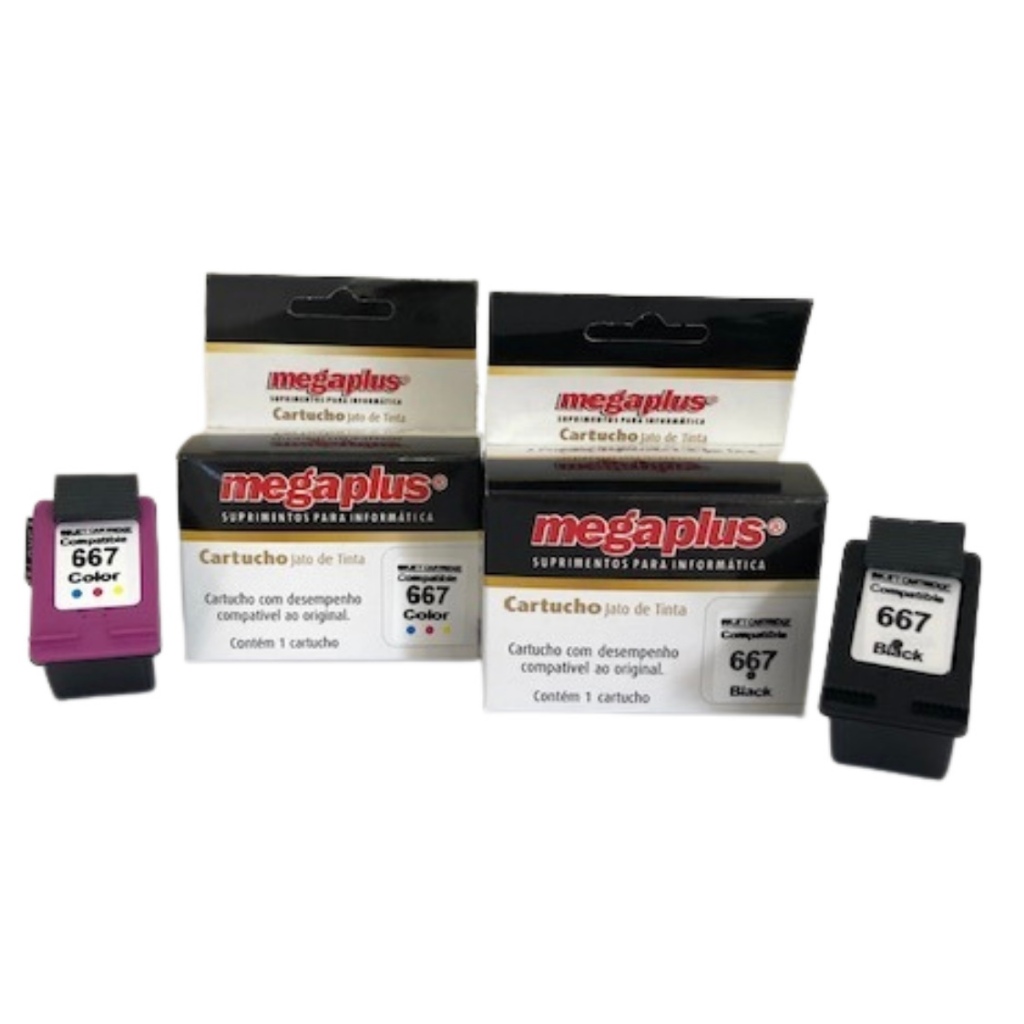 Par Cartucho Compatível 667 6ml 2776 2376 2774 6476 6000 6400
