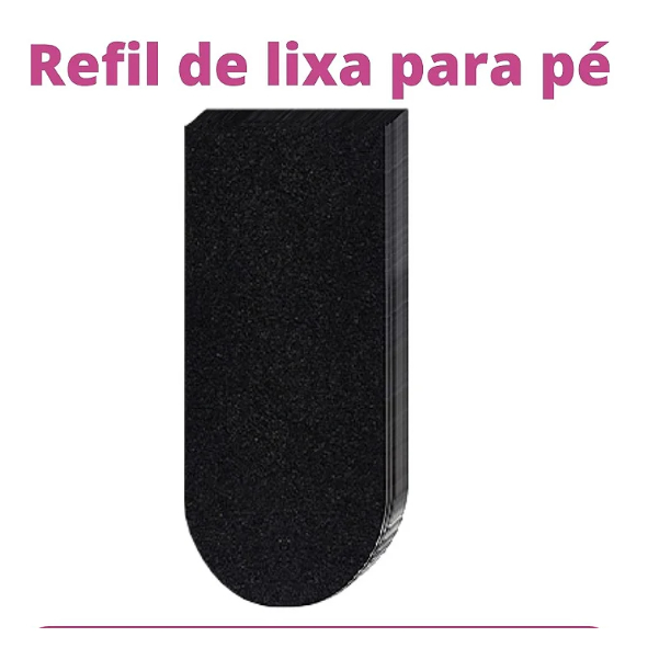 Refil de Lixa Adesiva Pedicure Preta 50 Unidades