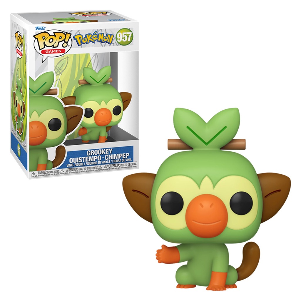 FUNKO POP GAMES POKEMON - GROOKEY 957 NOVO ORIGINAL em Oferta na Shopee