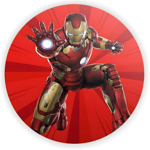 Painel Festa Infantil Redondo Homem de Ferro + Arco, Suporte incluso. Fazemos personalizado com qualquer tema. Confeccionado em Lona fosca, impressão de alta resolução. cenário Circular p/ Decoração