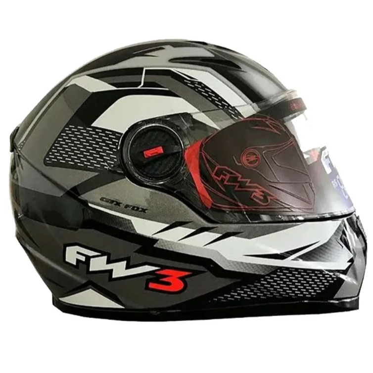 Capacete FW3 GTX Fox Grafite com Viseira Solar