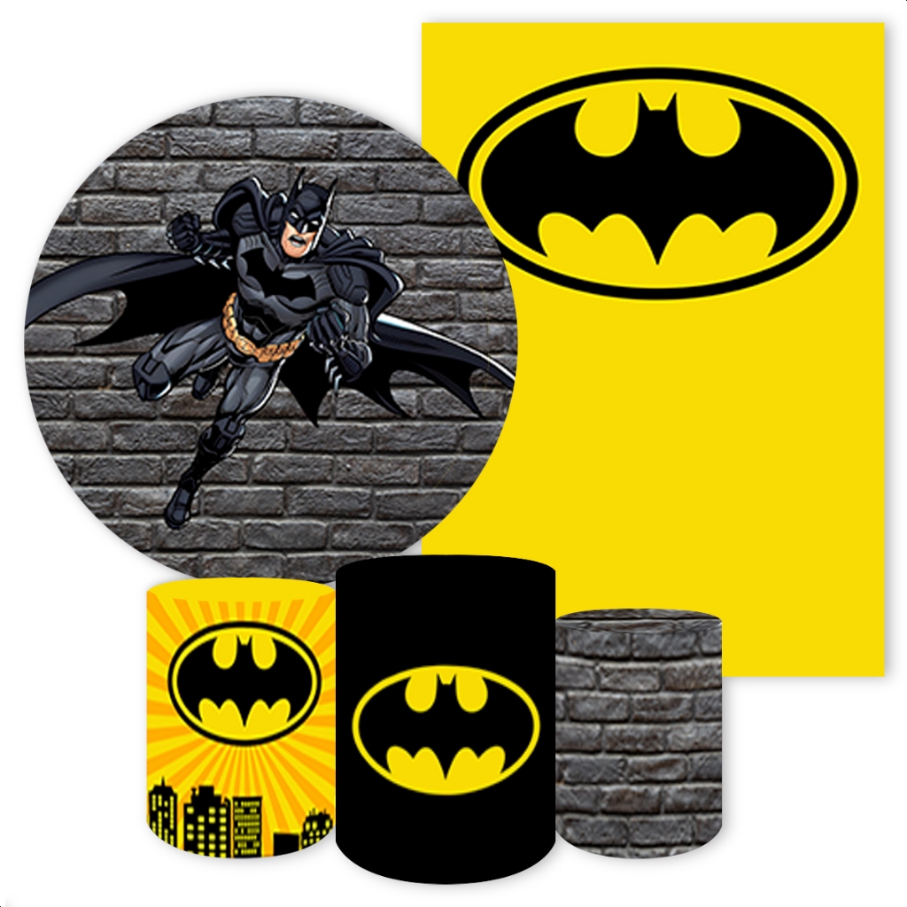 Capas Painel Sublimados para Festa Tema BAT