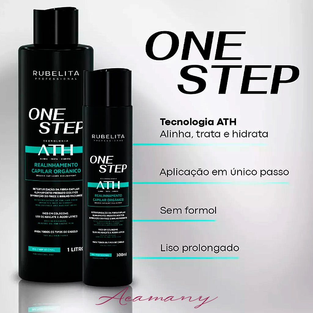 Progressiva Orgânica SemFormol One Step Rubelita Original - Alisa Qualquer Tipo de Cabelo
