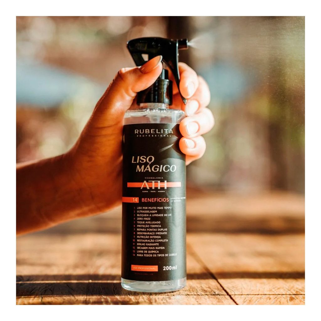 Spray Selante e Protetor Térmico Liso Mágico 200ml Rubelita Original