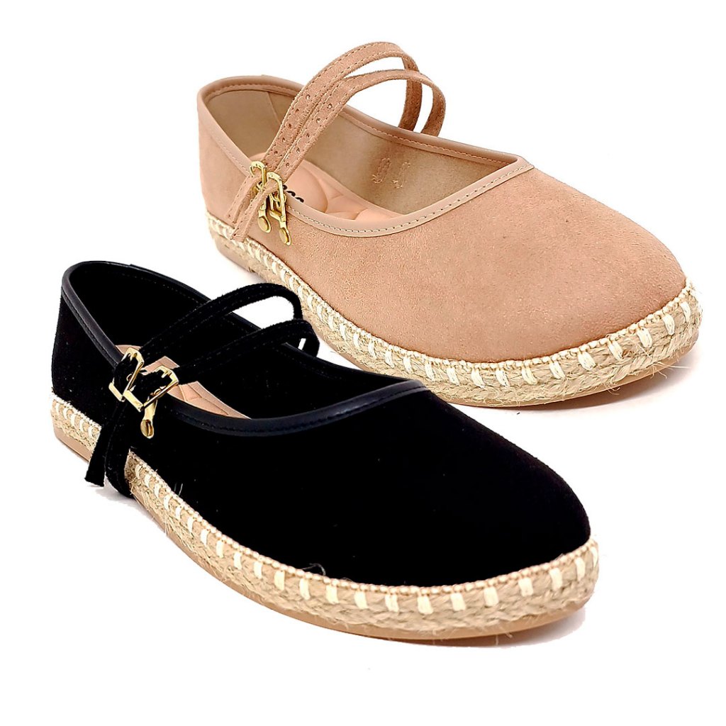 Sapatilha Feminina Moleca Boneca Fecho Duplo Camurça 5801104