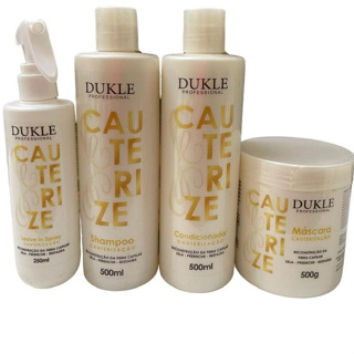 Kit Cauterização 4 Passos Dukle Profissional Reconstrução e Restauração Capilar em Oferta na Shopee