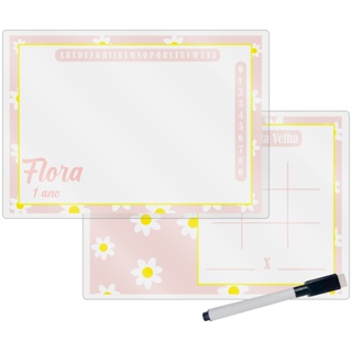 10 Lousa Mágica + Caneta Com Apagador Personalizada Lembrancinha Festa Infantil Margaridas Ou Outros em Oferta na Shopee
