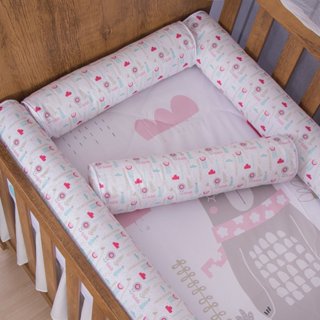 Kit Rolinhos Laterais Para Bebê Berço Padrão Menina 05 Peças em Oferta na Shopee