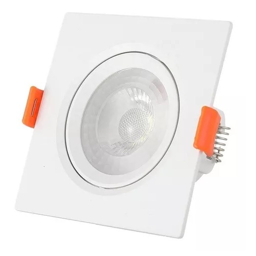 Kit 5 Spot Led 5w Quadrado Direcionável Gesso Sanca Bivolt Oferta