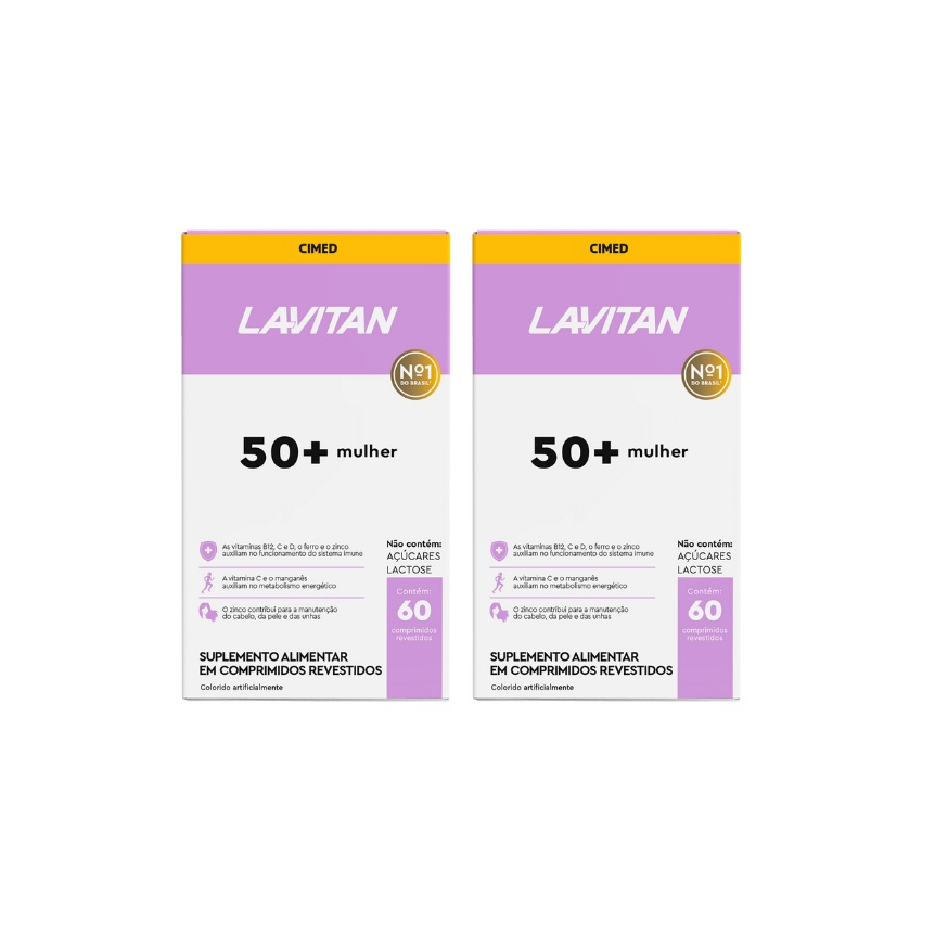 kit 02 Lavitan 50+ Mulher 60 Comprimidos Cimed