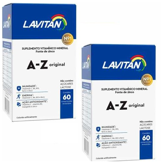 Kit 02 Suplemento Lavitan A Z Original 60Cpr - Cimed