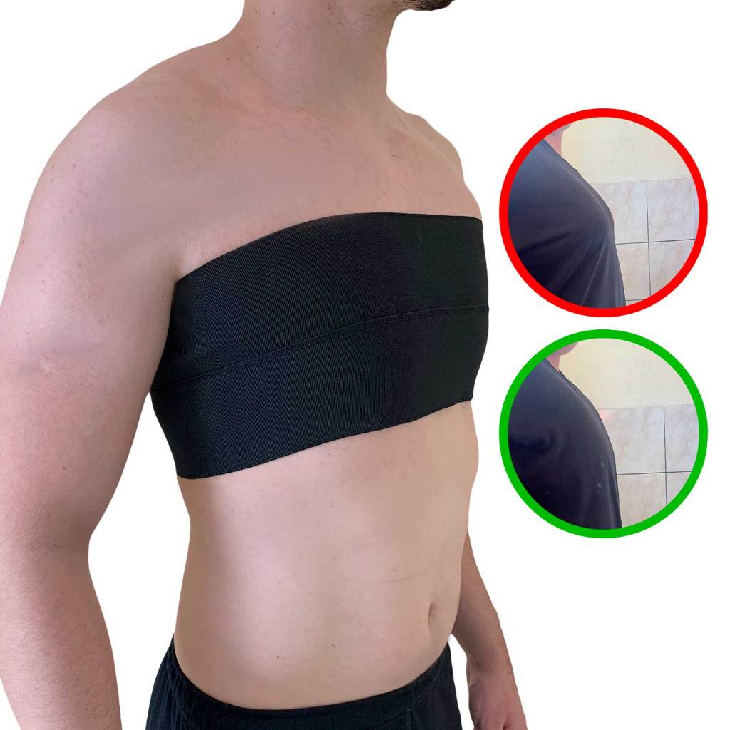 Cinta Para Ginecomastia de Alta Qualidade Compressão Peitoral Ginecomen em Oferta na Shopee