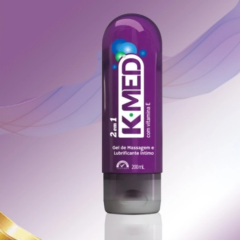 KMed 2 em 1 Gel de Massagem e Lubrificante Íntimo 203g
