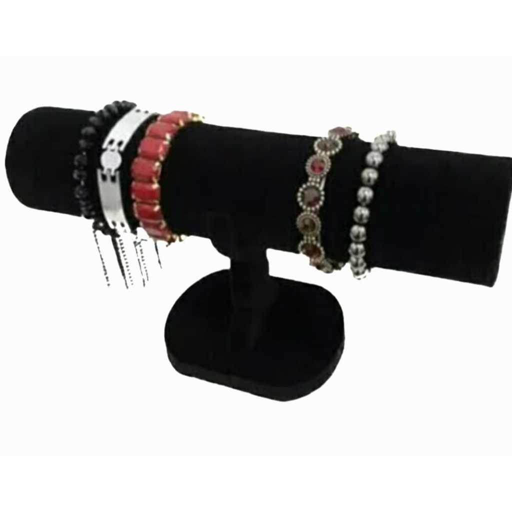 Expositor de Pulseira Bracelete e Relógios Organizador Simples Veludo Preto em Oferta na Shopee