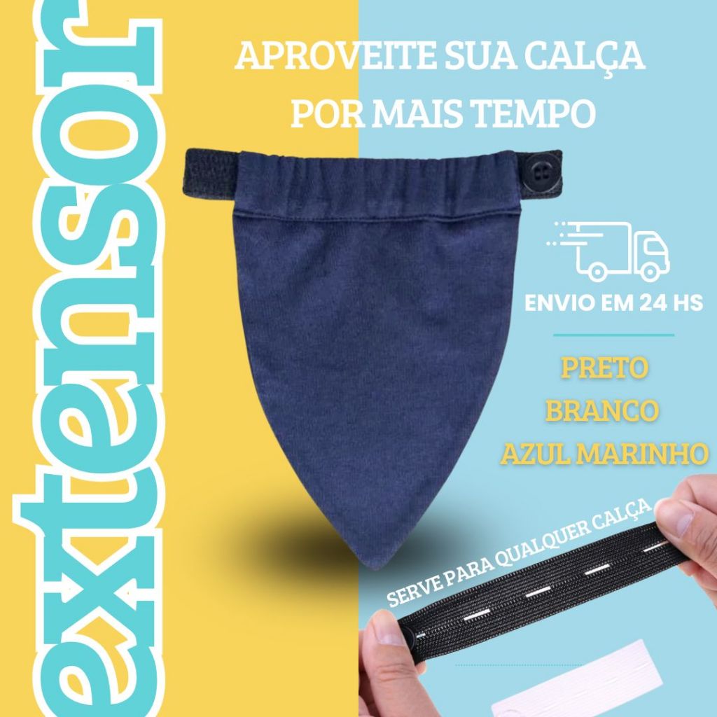 Extensor de calça - Grávidas - Gestante - Elástico com forro em Oferta na Shopee