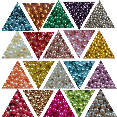 Pérolas 6mm estilo miçangas,  p/ bijuterias, colares, brincos,  pulseiras e artesanatos em Oferta na Shopee