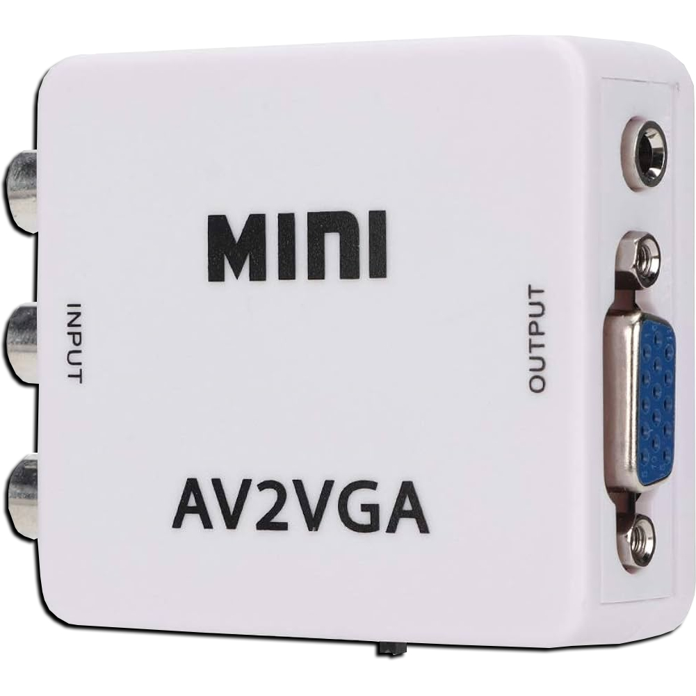 Conversor RCA AV x VGA- Conversor AV rca x VGA - Full HD 1080P
