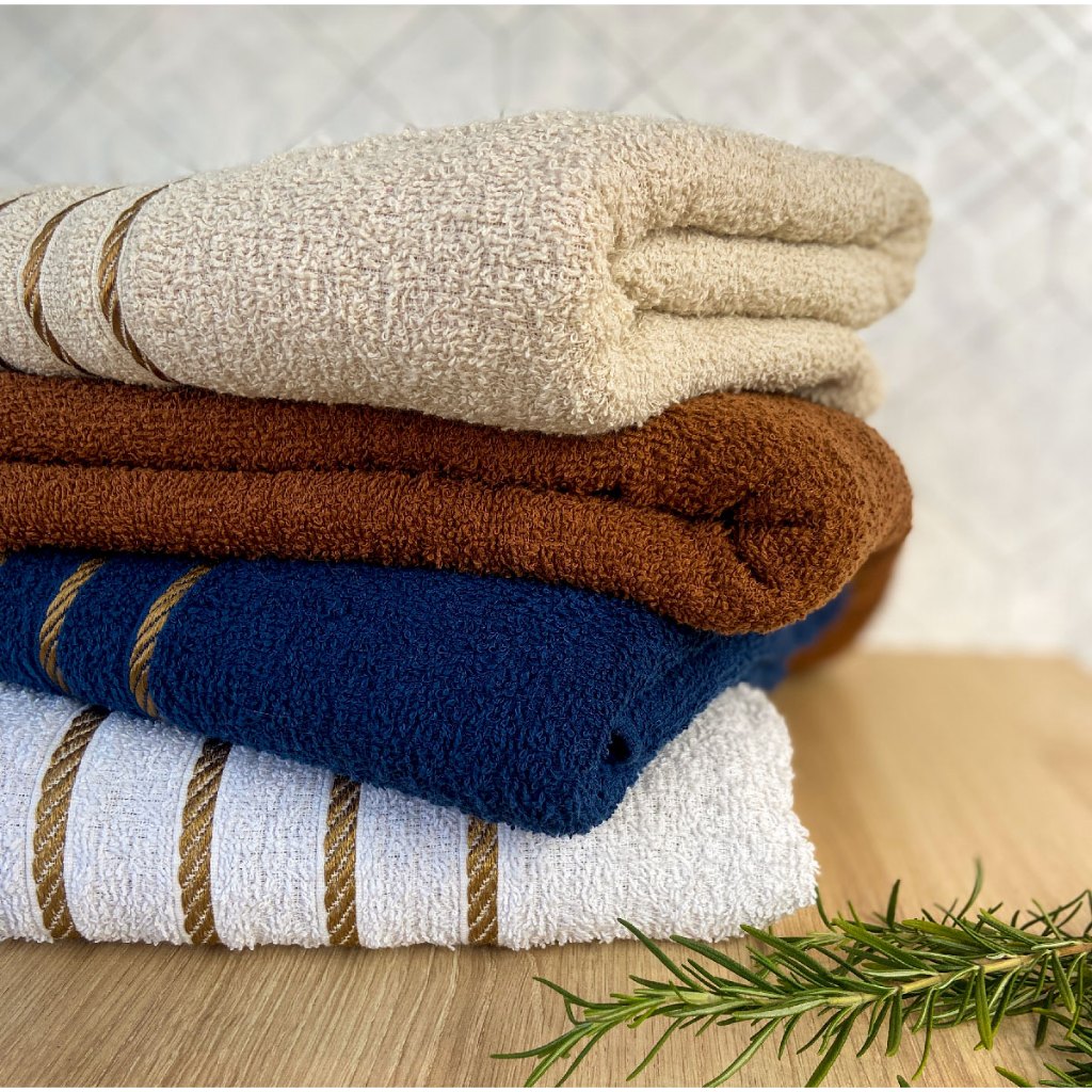 Kit 06 Toalhas de Banho Grande 70 x 130cm Alta Absorção Algodão em Oferta na Shopee