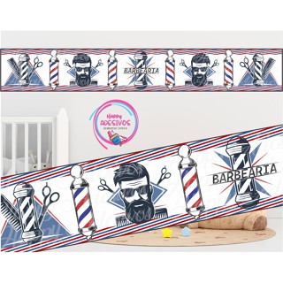 Faixa Adesiva Barbearia Vitrine BarberShop Salão Barbeiro Corte Adesivo Decoração Loja - Mod 02 em Oferta na Shopee