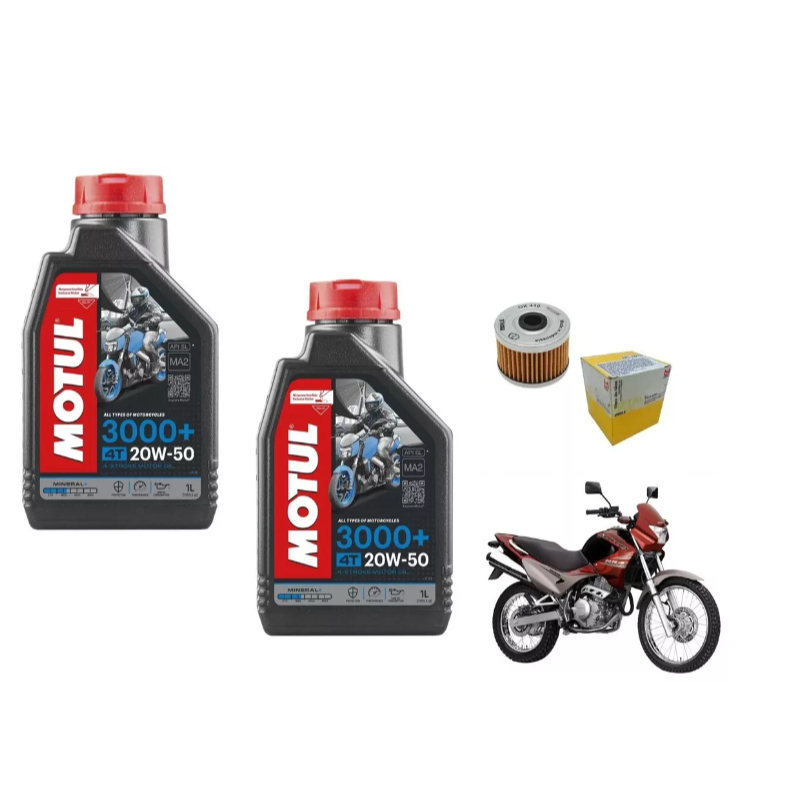 Filtro Oleo + Oleo Motul 3000 20w50 Filtro Mahle Nx Falcon
