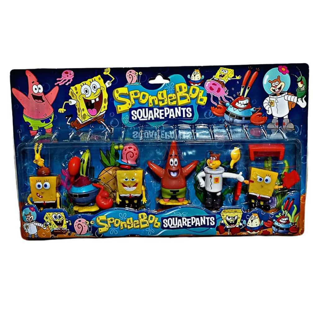 Bonecos Bob Esponja Patrick Sandy Seu Sirigueijo Miniatura Colecionavel em Oferta na Shopee