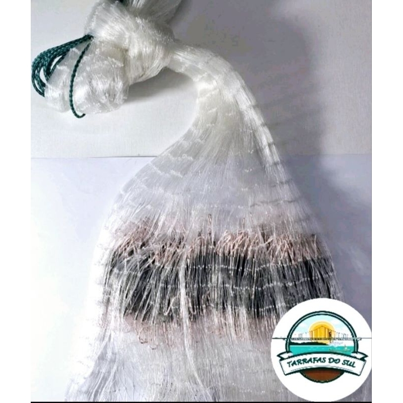 Tarrafa De Pesca Grande 25 Metros Fio 0.50 Malha 30mm (6cm) 3.50 De Altura Tilapia Carpa
